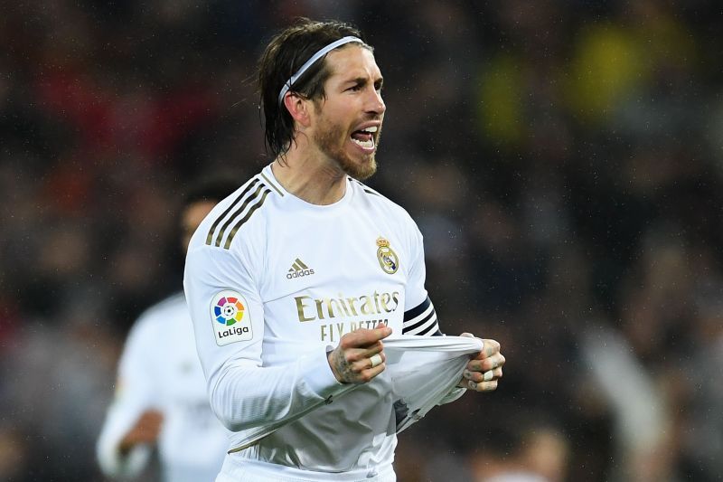 Sergio Ramos during a La Liga game against FC Barcelona