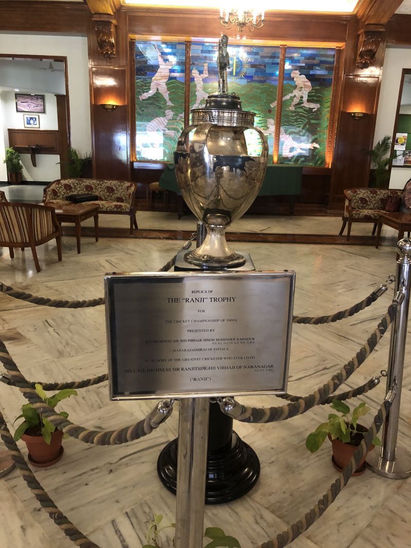 Replica of Ranji Trophy at the main lobby