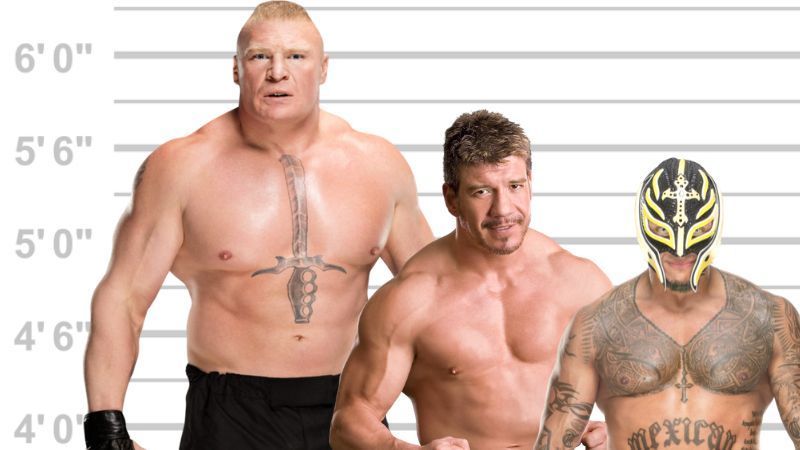 Brock Lesnar is significantly taller than some of his rivals