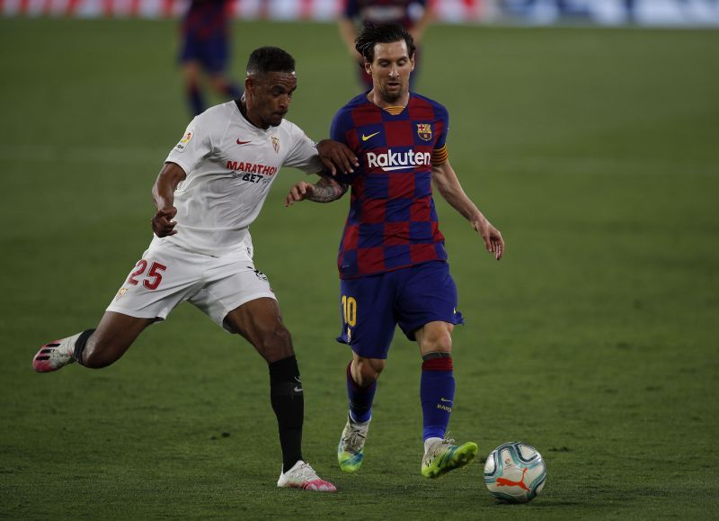 Lionel Messi in action for Barcelona