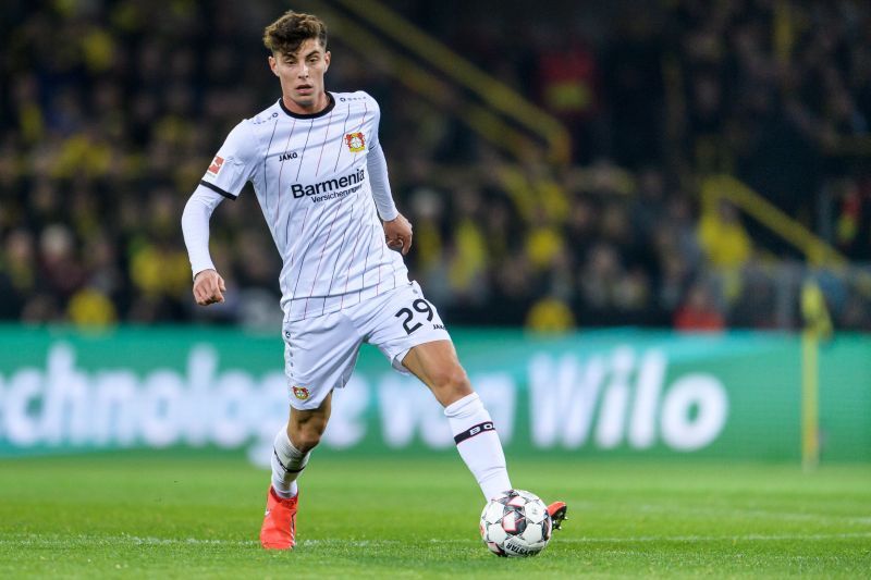 Kai Havertz in action for Bayer Leverkusen