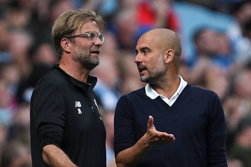 Jurgen Klopp (left) and Pep Guardiola