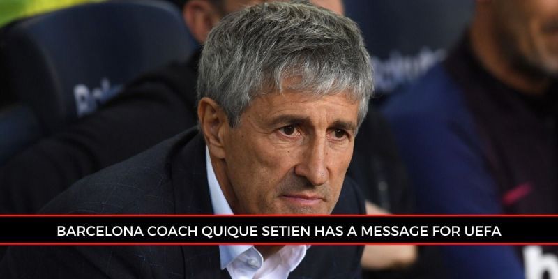 Quique Setien wants to hold the Champions League second leg fixture against Napoli at Camp Nou.