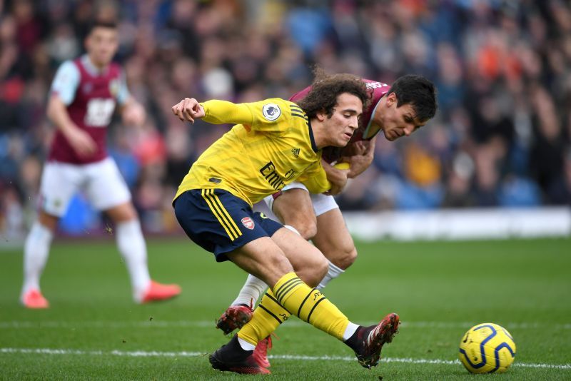 Matteo Guendouzi in action for Arsenal