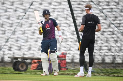 England Players Train At Trent Bridge