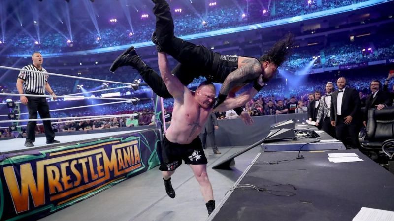 Brock Lesnar in the main event of WrestleMania 34