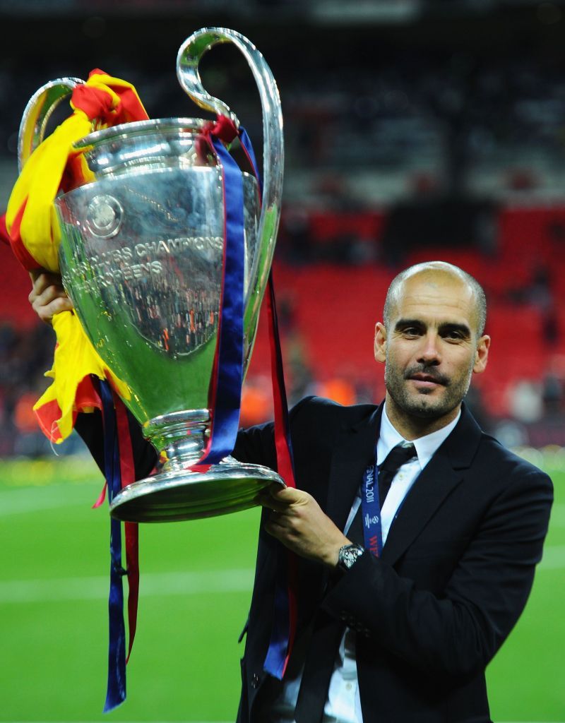 Pep Guardiola won two Champions League titles with Barcelona.
