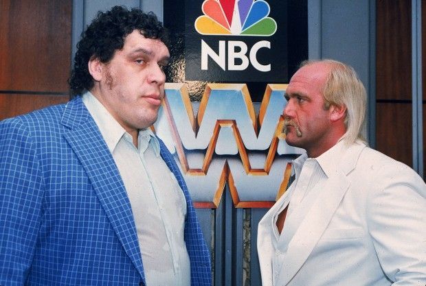 Andre The Giant is not impressed with Hulk Hogan's Vitriol prior to their contest at Saturday Night's Main Event in 1988.