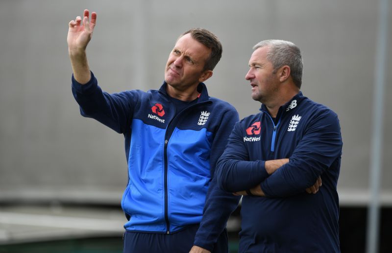 Former England all-rounder Dominic Cork (left).