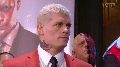 Jake Hager's wife splashed water on Cody Rhodes' face this week