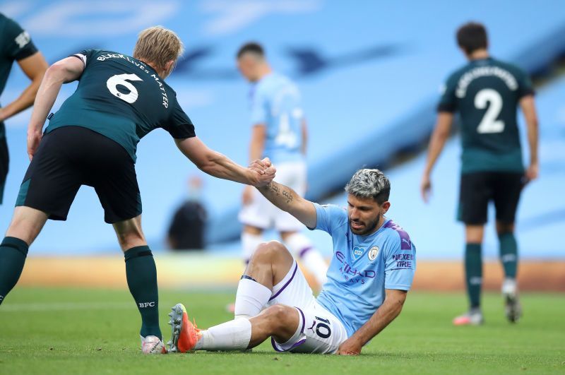 Sergio Aguero suffered an injury in an EPL game against Burnley