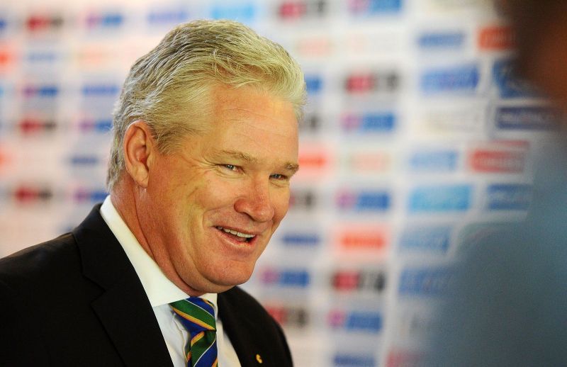 Dean Jones during a press conference, 2017 (Picture: Cricket Australia)