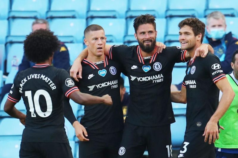 Chelsea go five points clear of Manchester United with the 2-1 win over Aston Villa