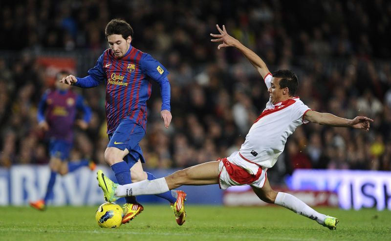 Messi in action for Barcelona