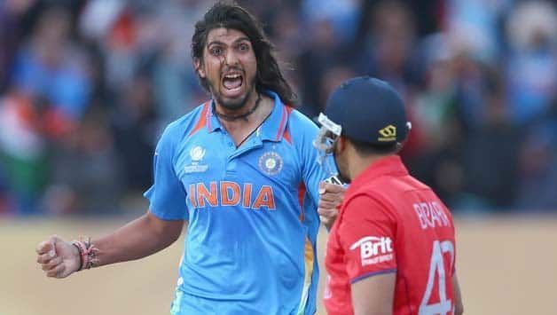 India pacer Ishant Sharma celebrates a wicket in the Champions Trophy final