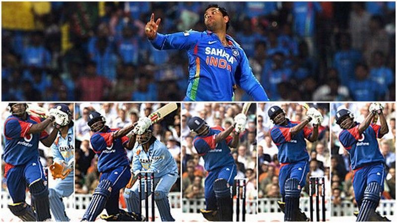 Yuvraj Singh was struck for 5 sixes in a row by Dimitri Mascarenhas