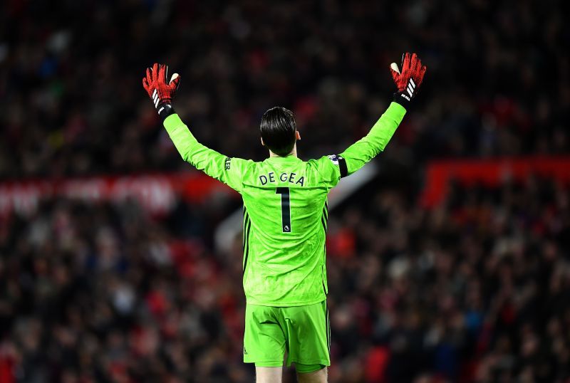 David de Gea during Manchester United&#039;s Premier League game against Wolverhampton Wanderers