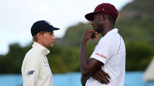 England captain Joe Root and West Indies captain Jason Holder