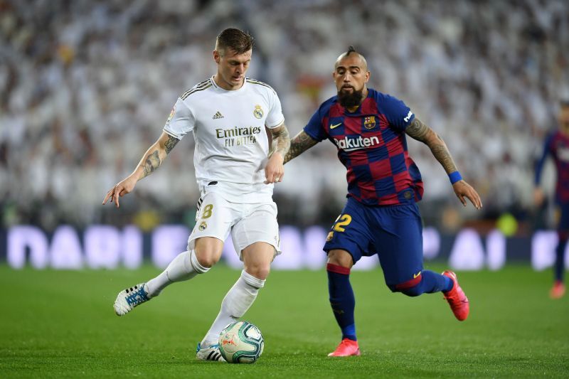 Arturo Vidal in action for Barcelona