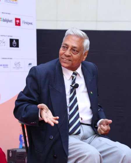 Rajinder Goel at the Ekamra Sports Literary Festival in December 2019