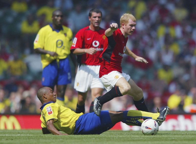 Gilberto Silva and Edu often went up against Paul Scholes in several EPL fixtures