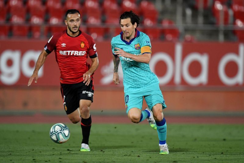 Lionel Messi in action for Barcelona