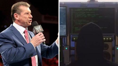 Vince McMahon (left); Mystery hacker (right)