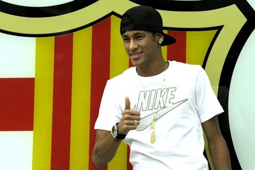 Neymar was unveiled at Camp Nou as Barcelona's new signing in 2013.