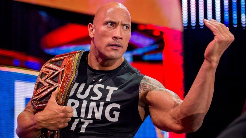 Dwayne &quot;The Rock&quot; Johnson during his comeback to face John Cena