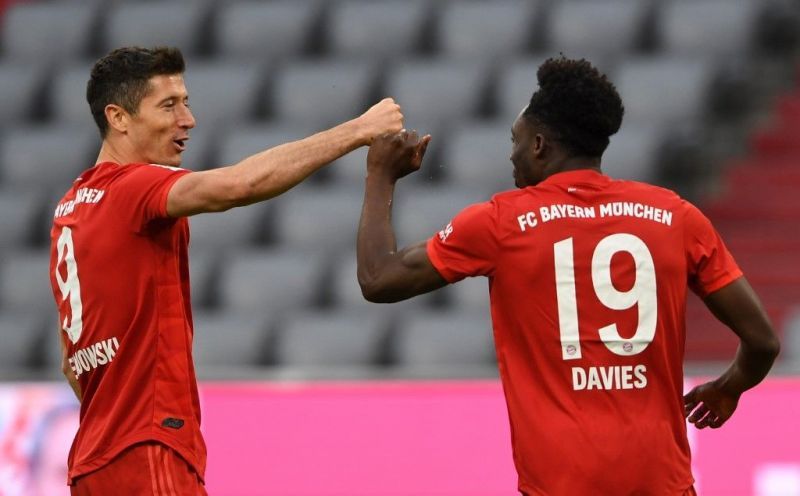 Robert Lewandowski and Alphonso Davies were in fine form for Bayern Munich last month