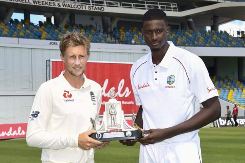 Joe Root (left) and Jason Holder prepare for the first Test series since the COVID-19 outbreak.