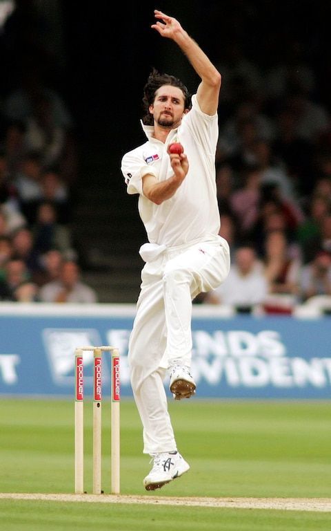 Gillespie bowling for Australia