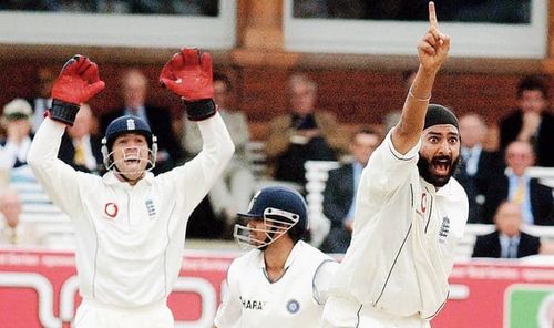 Panesar got Sachin Tendulkar LBW for his first Test wicket