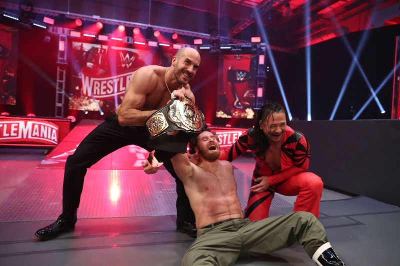 Cesaro, Sami Zayn, and Shinsuke Nakamura