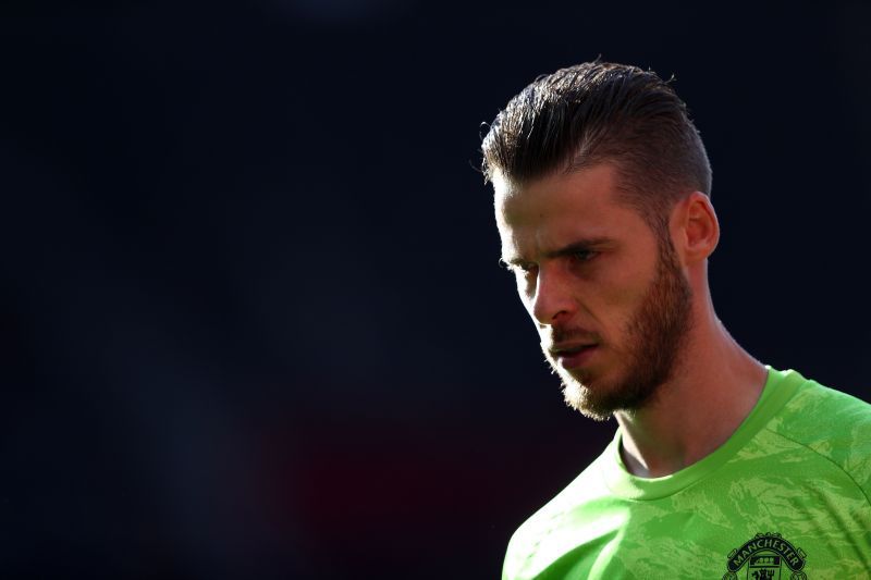 David de Gea during Manchester United&#039;s Premier League game against Leicester City