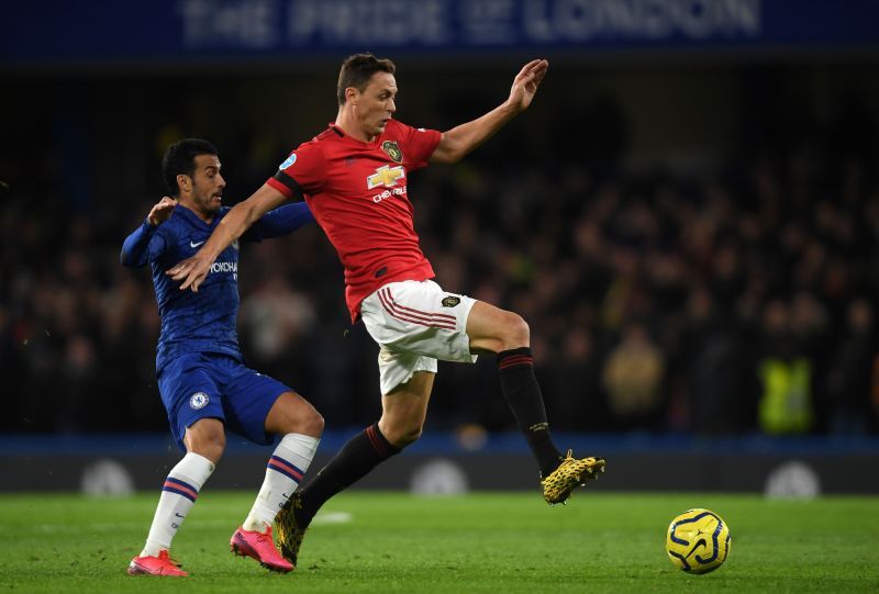 Nemanja Matic in action against former club Chelsea FC.