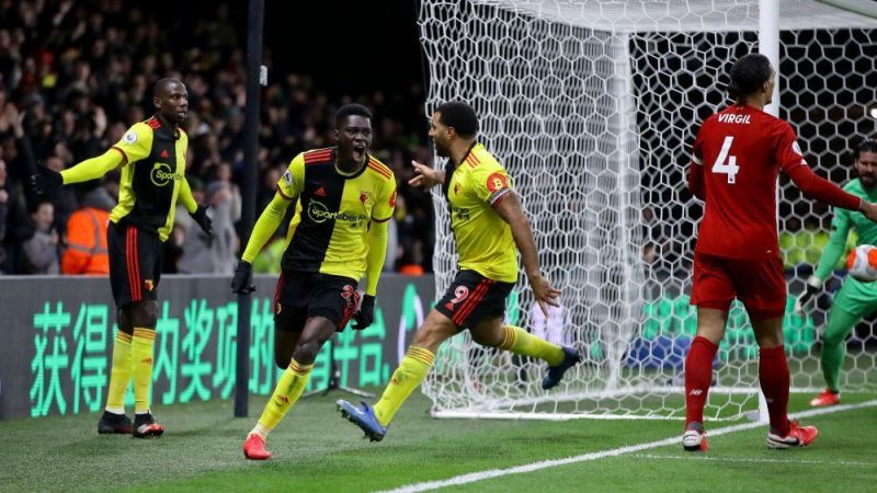 Sarr(centre) has had a tremendous influence on Watford's attack.