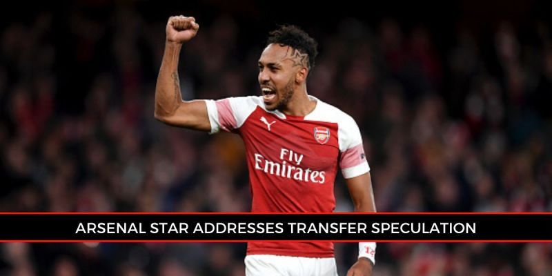 Aubameyang took to Instagram to rubbish transfer speculation