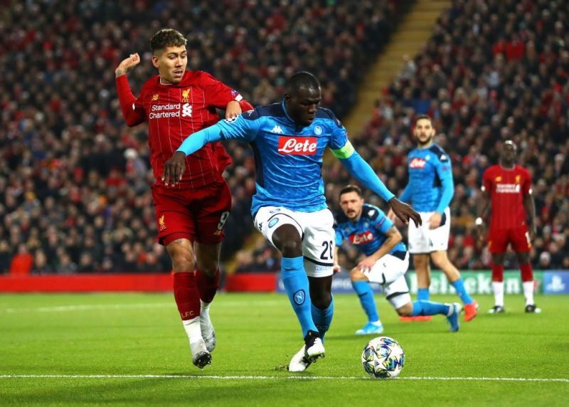 Koulibaly in action against EPL giants Liverpool