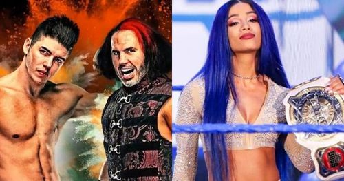 Sammy Guevara, Matt Hardy and Sasha Banks.