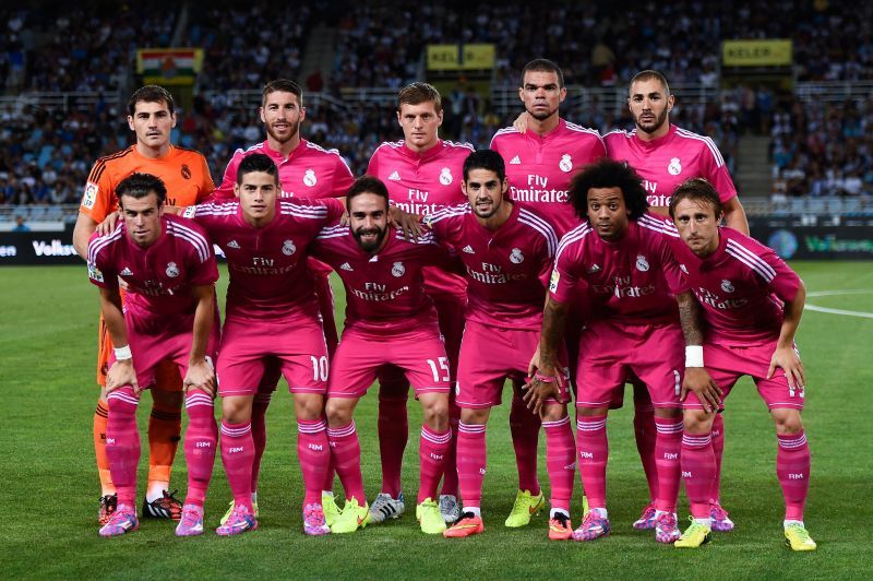 Real Madrid used a full pink kit back in 2014/15