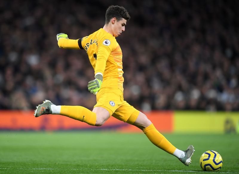 Kepa in action for Chelsea in the EPL