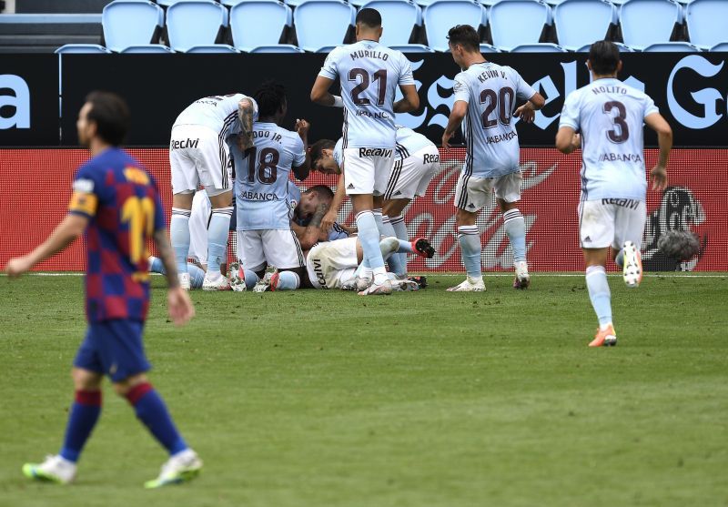 Iago Aspas&#039; free-kick late on spoiled Barcelona&#039;s encouraging display to further dent their title hopes