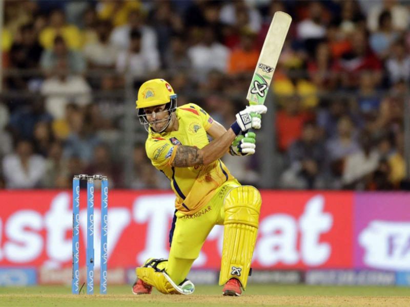 Faf du Plessis in action for CSK