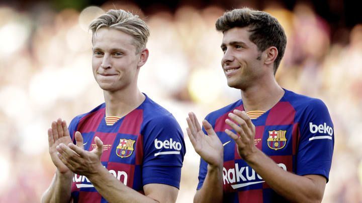 Barcelona duo Frenkie De Jong and Sergi Roberto missed the Sevilla clash due to injury