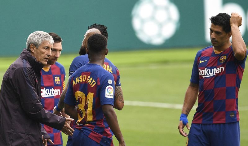Barcelona youngster Fati cut a frustrated figure against Celta