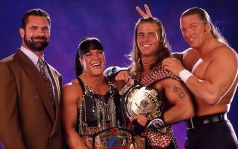 Rick Rude, Chyna, Shawn Michaels, and Triple- The original DX