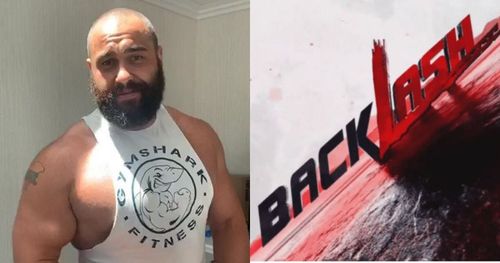 Rusev. Backlash logo.