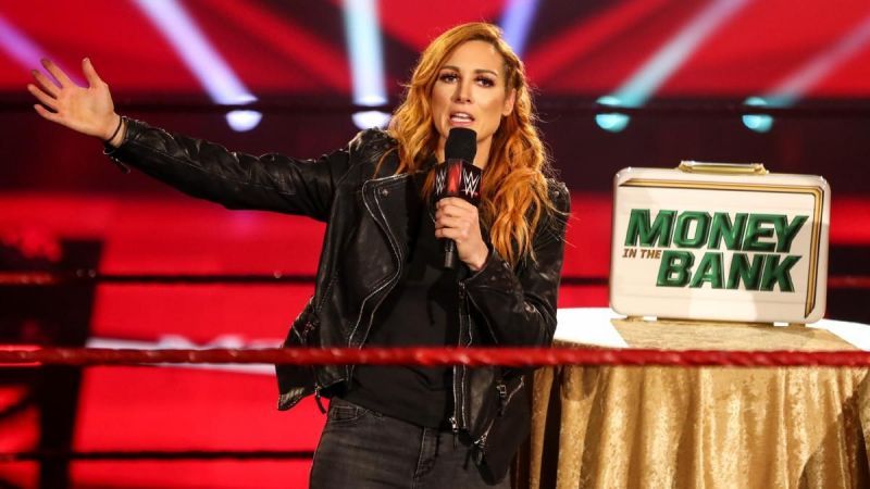 Becky Lynch before abdicating the throne on RAW in May