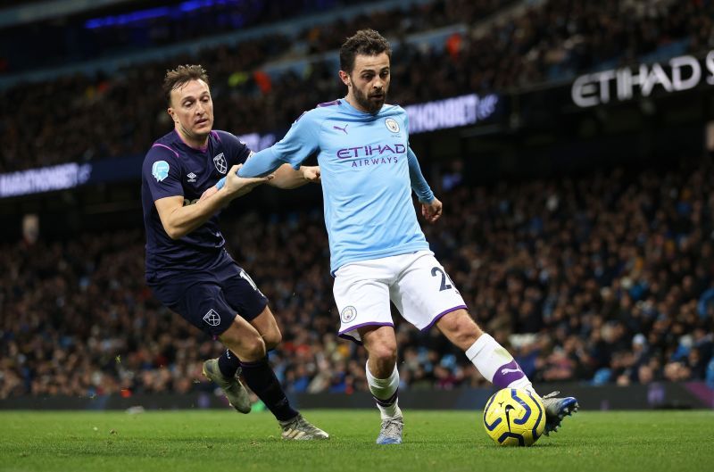 Bernardo Silva in action for Manchester City